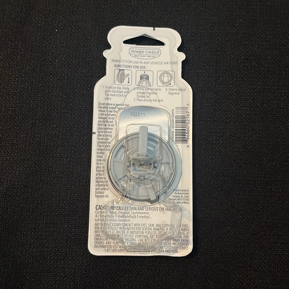 1 New Yankee Candle Sicilian Lemon Vent Clip - Picture 2 of 2